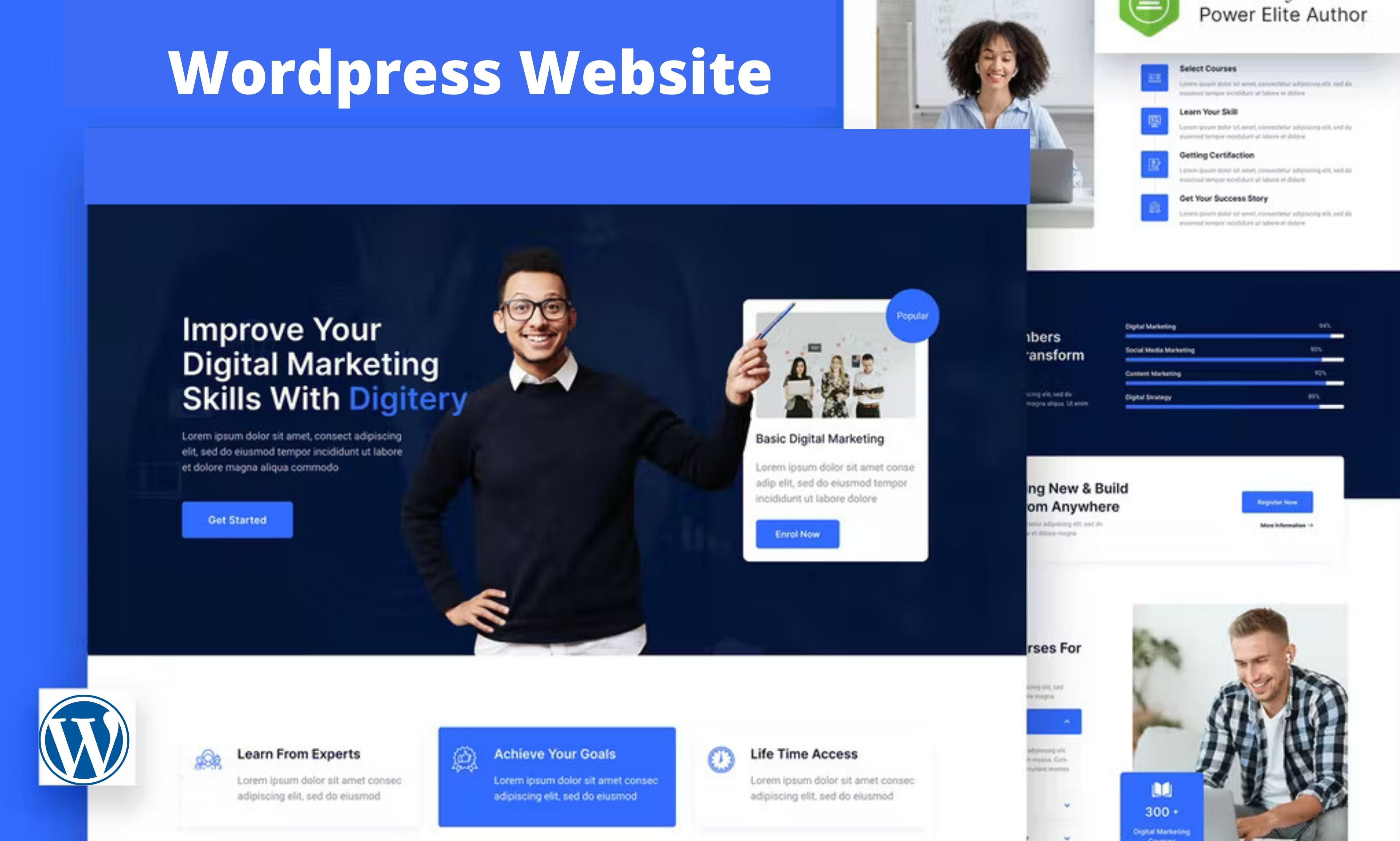 Build any kind of responsive wordpress website and wordpress customization