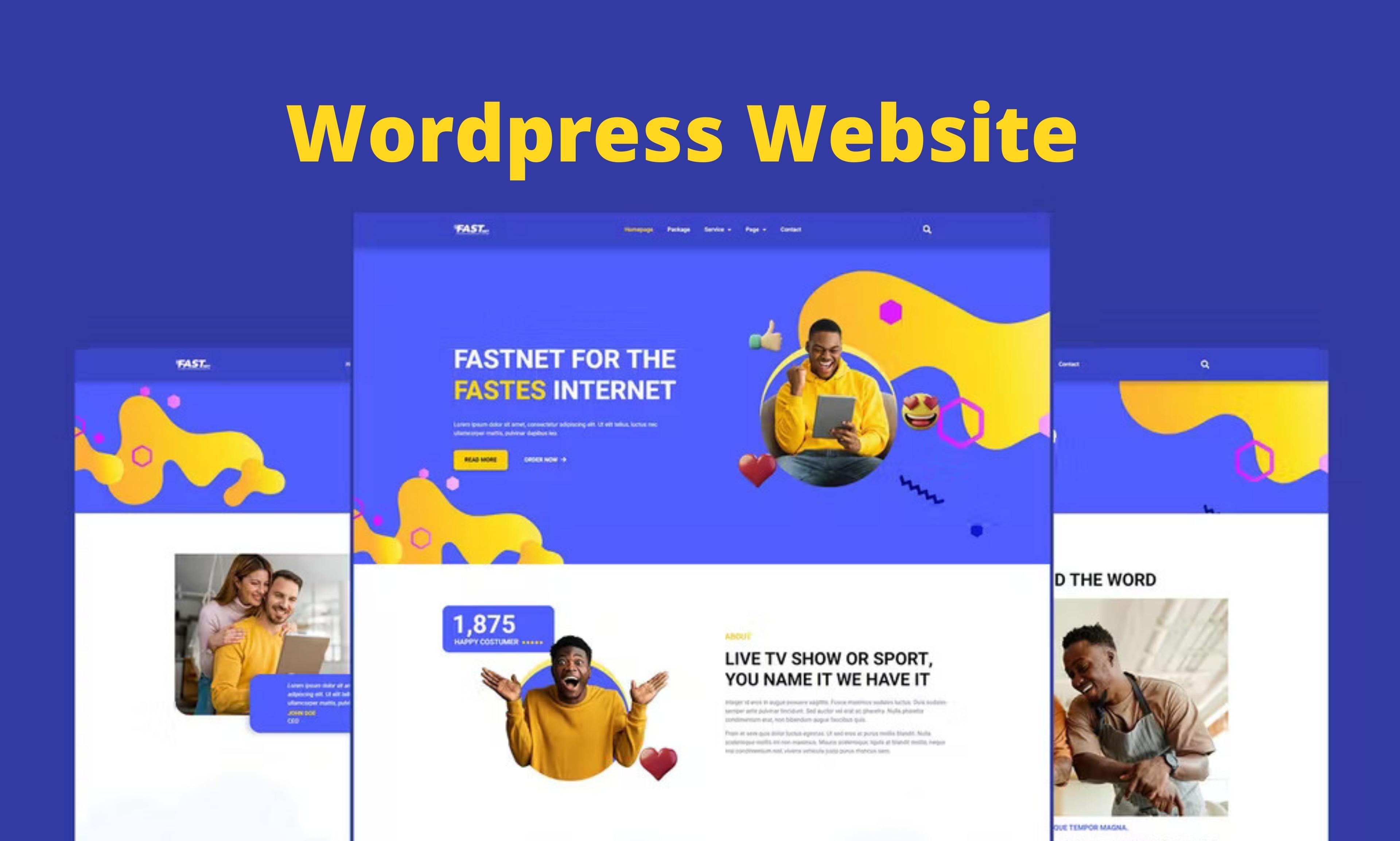 Build any kind of responsive wordpress website and wordpress customization