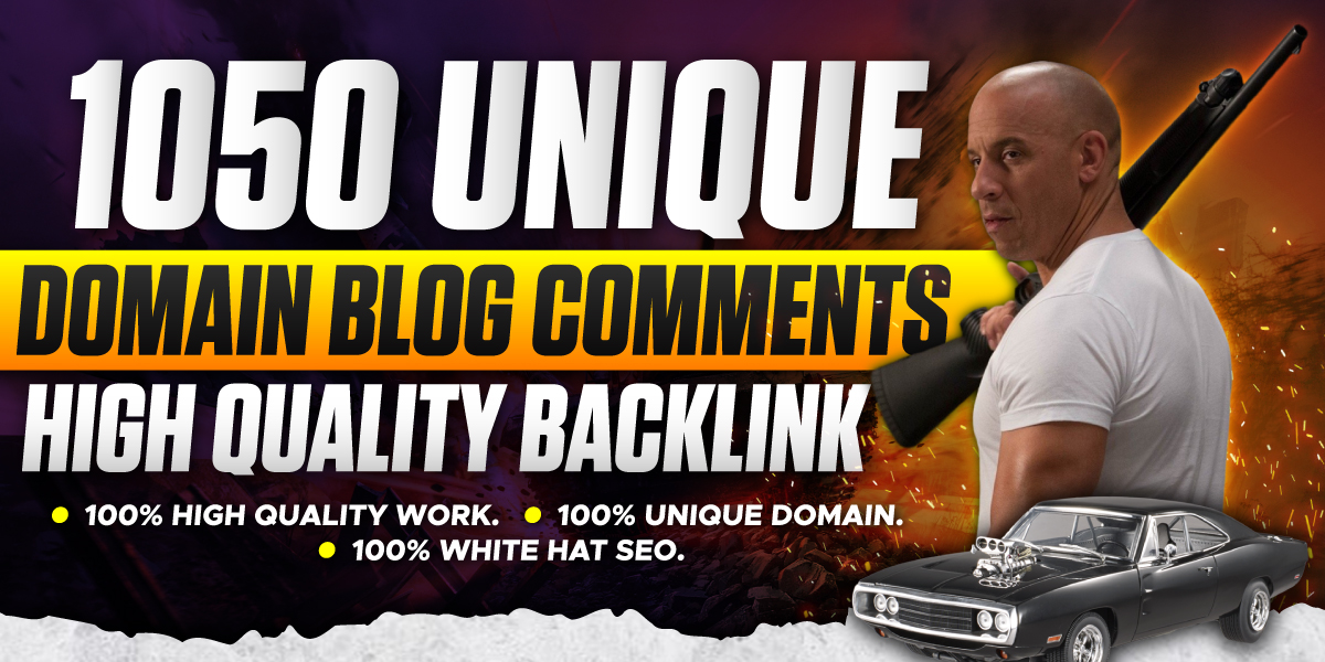 I will Manual 1050 comment Dofollow SEO Backlinks High DA PA TF CF Sites