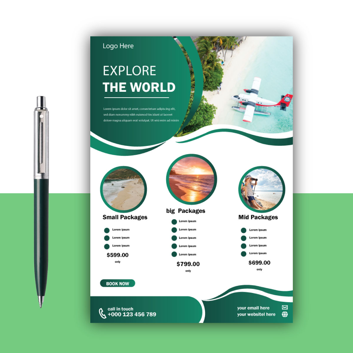 I will design professional flyer and poster, web ban...