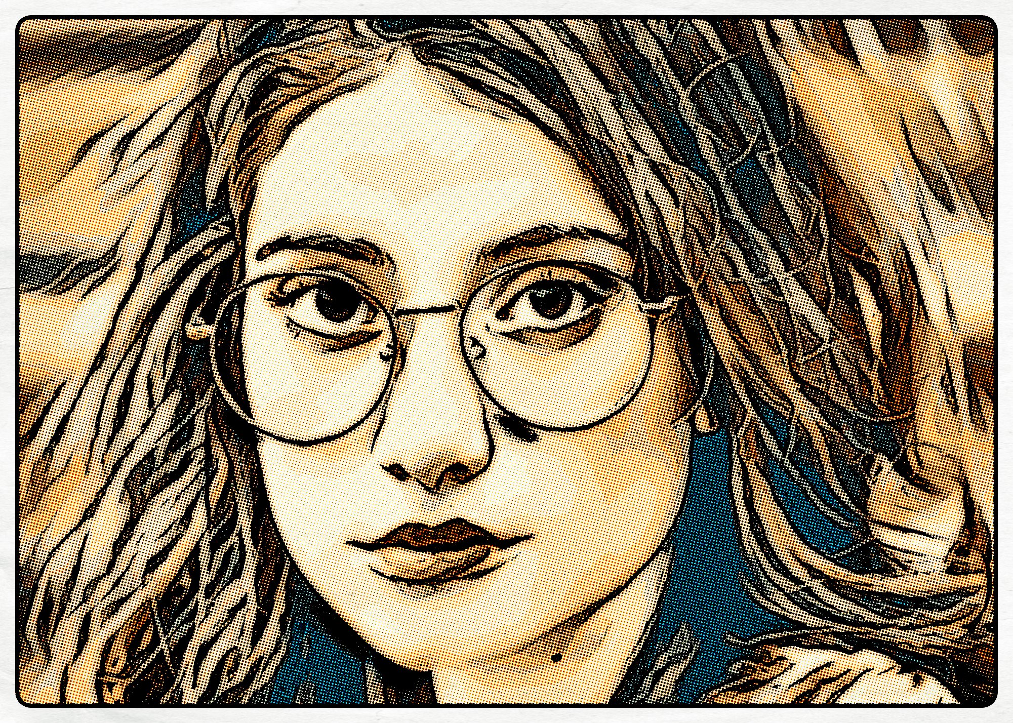 I will make alluring digital pop art portrait