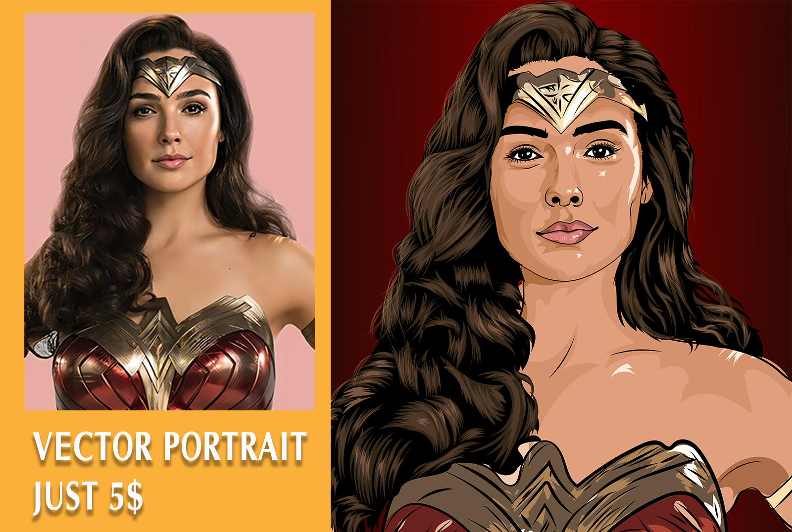Create vector portrait illustration from your photo