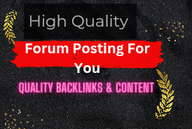  I provide you with a 75+ Forum Posting backlink