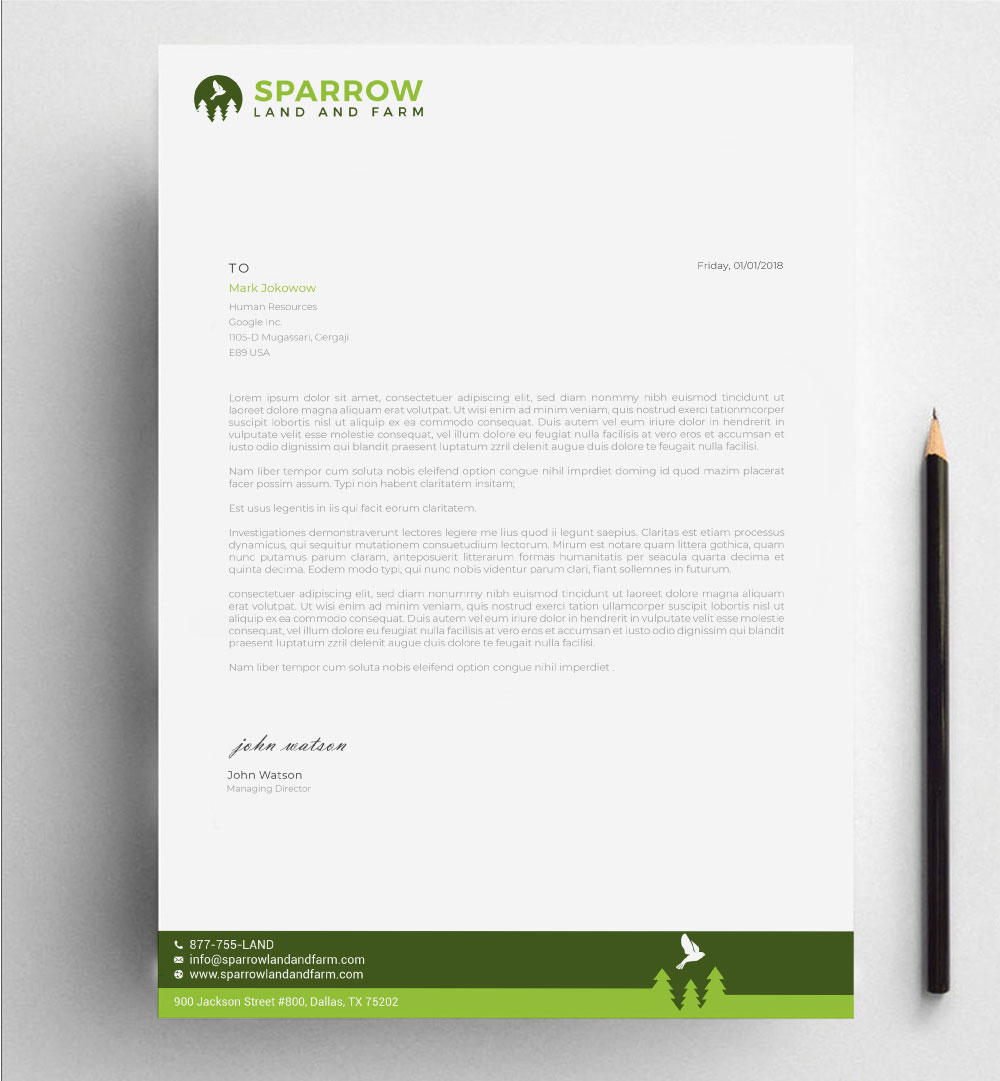 Simple and nice looking letterhead design