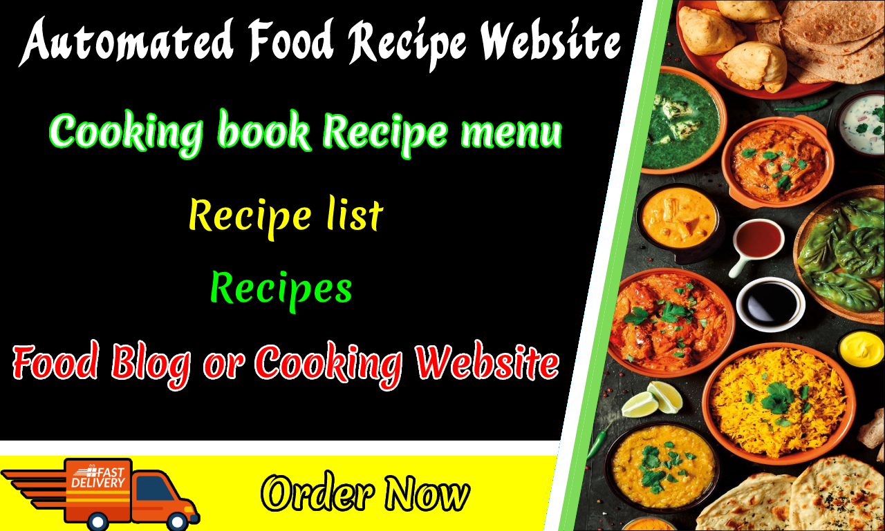 I will design responsive food blog,cooking,recipe wordpress website