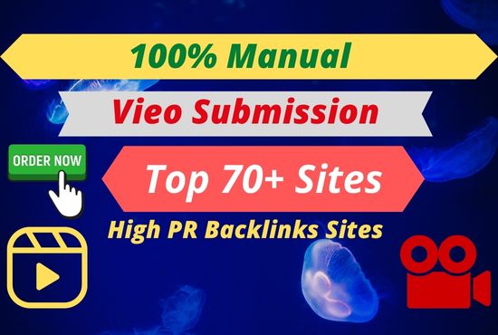 I will do video submission manually on top70 high quality sites