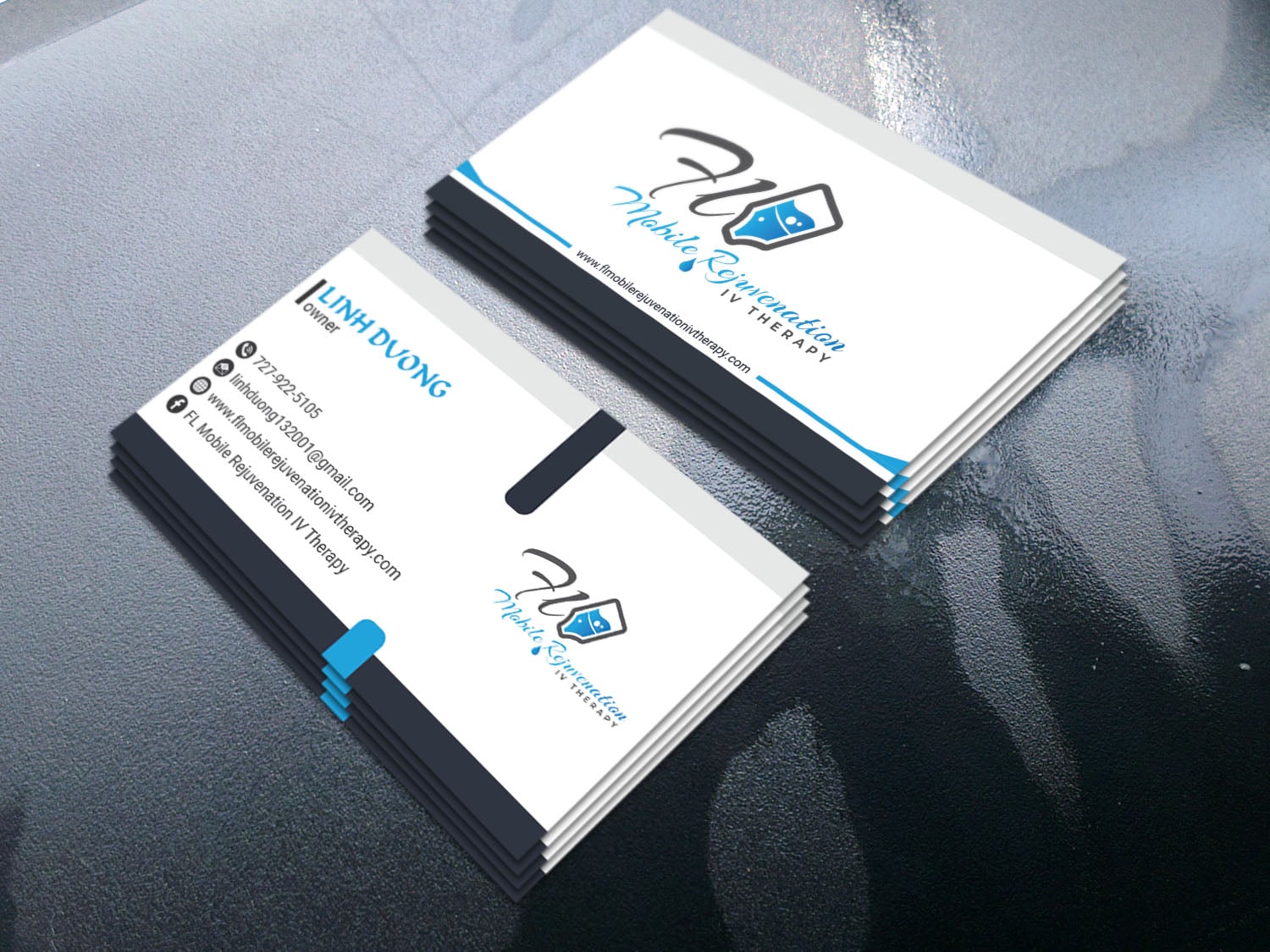I will custom business card design 