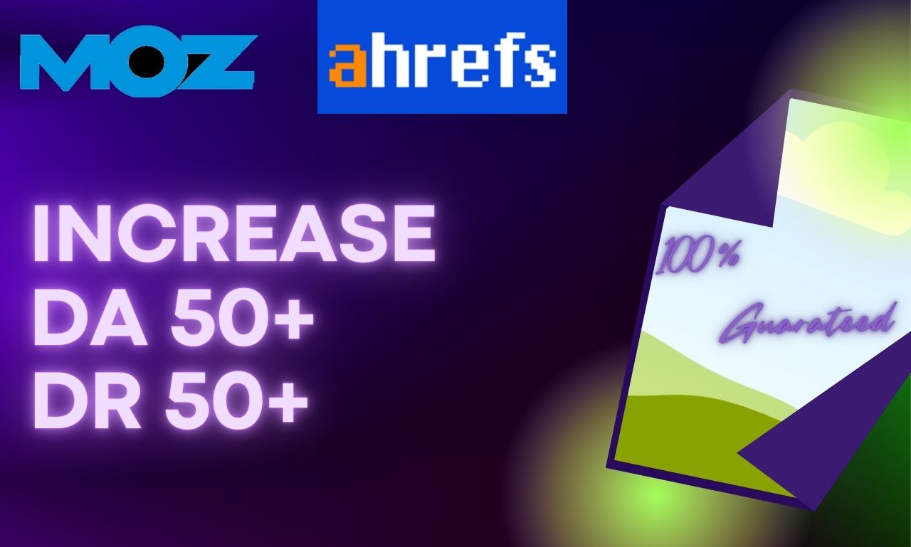 I will increase da with link building manual high da do follow backlinks