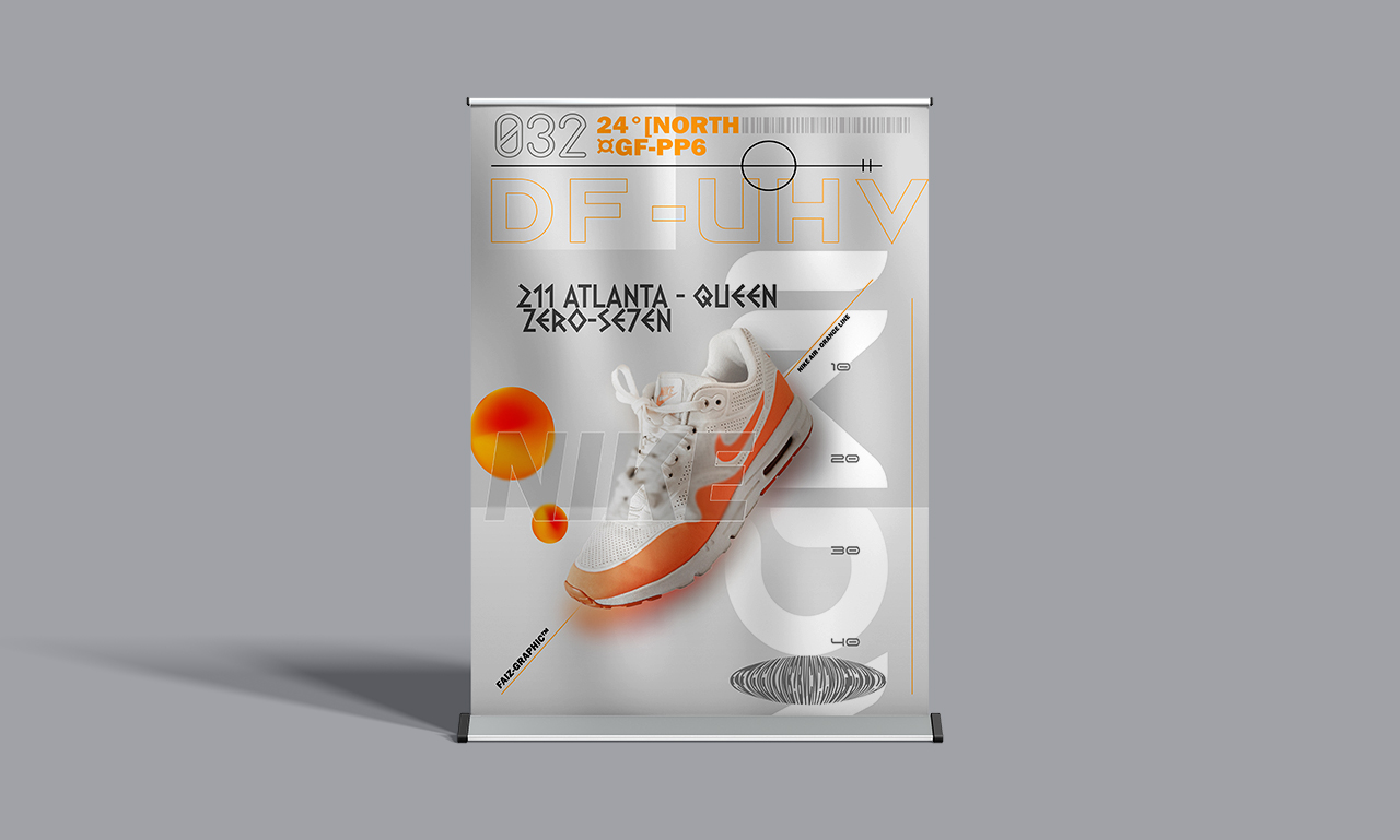 I will create a powerful futuristic web banner, poster design