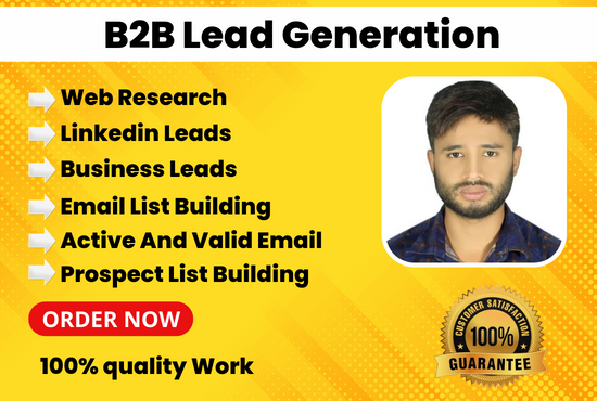 I will provide 100 b2b lead generation with LinkedIn targeted