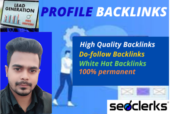 I Will Make 30+ High Quality Profile Backlinks for SEO rank your site.