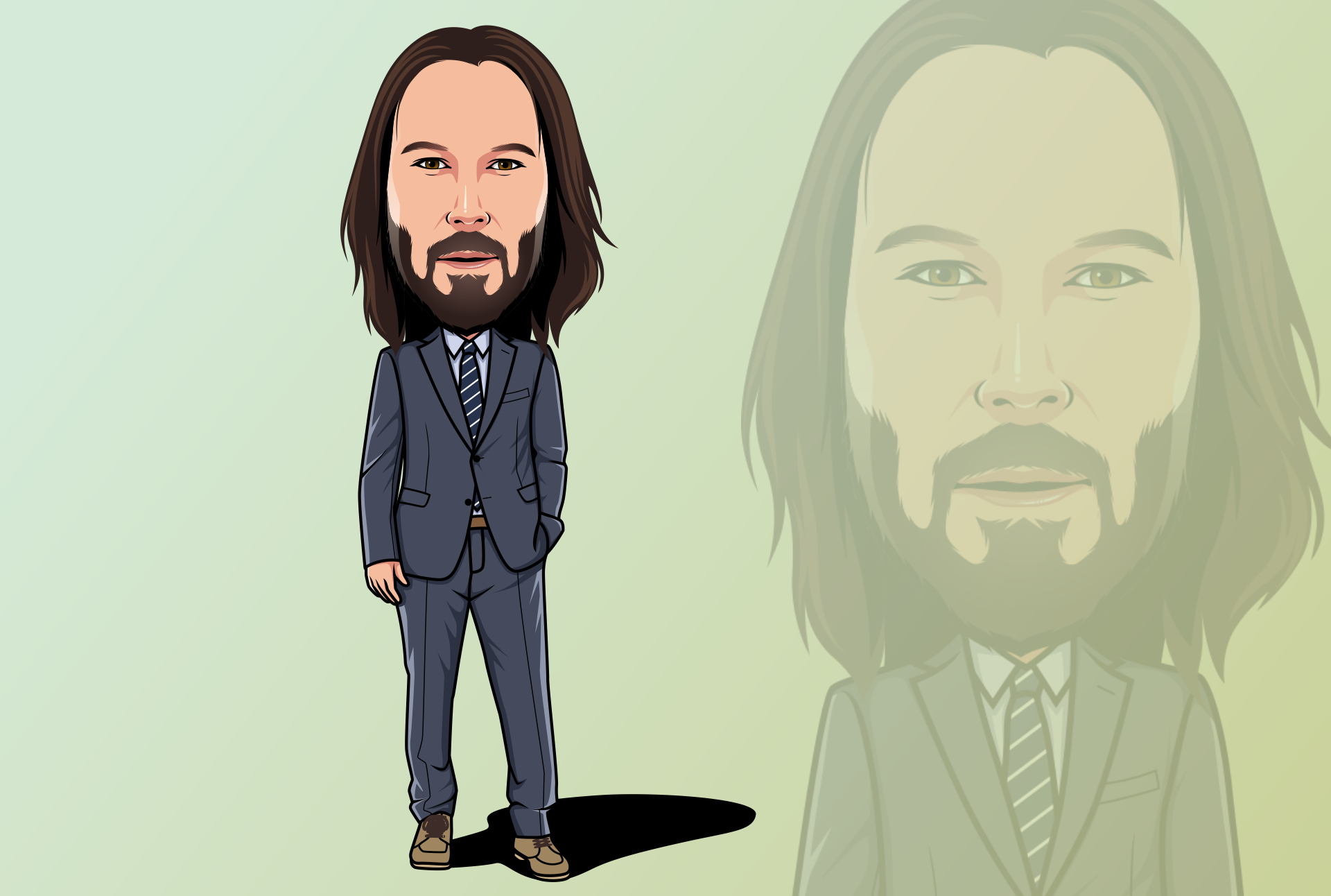 I will make a stunning big head cartoon