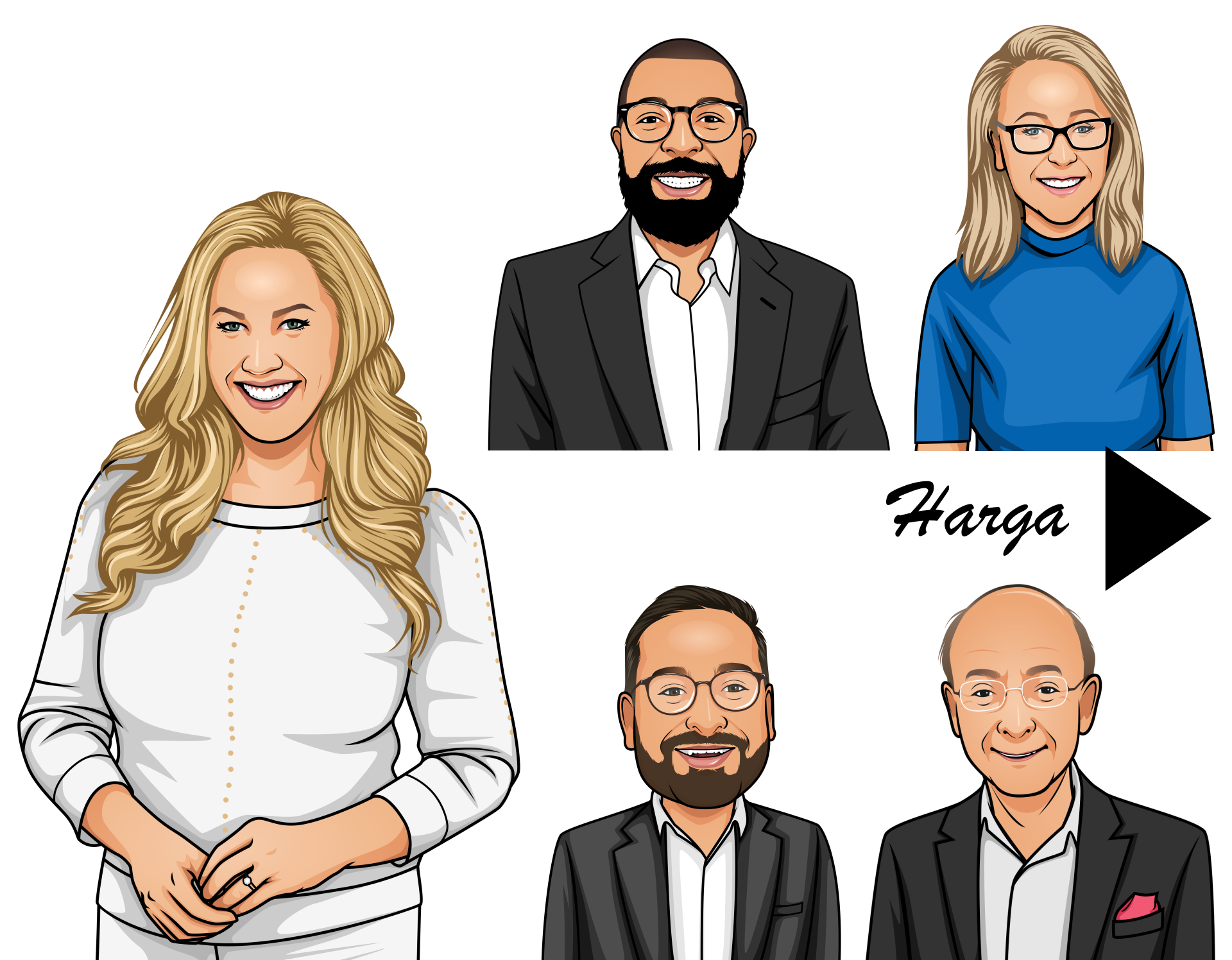 I Will Make a Unique Portrait Cartoon of You