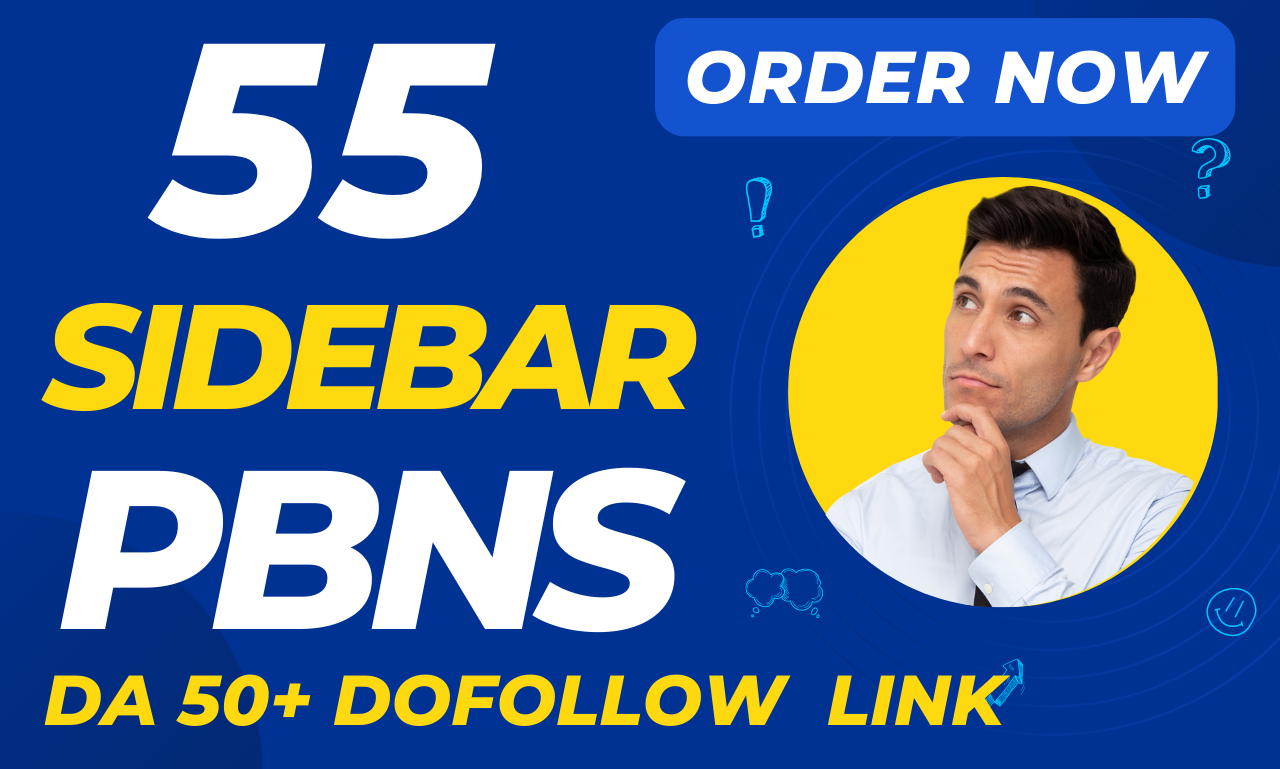 Boost Your website-Get 55 Sidebar PBN DA 50+ Dofollow Link