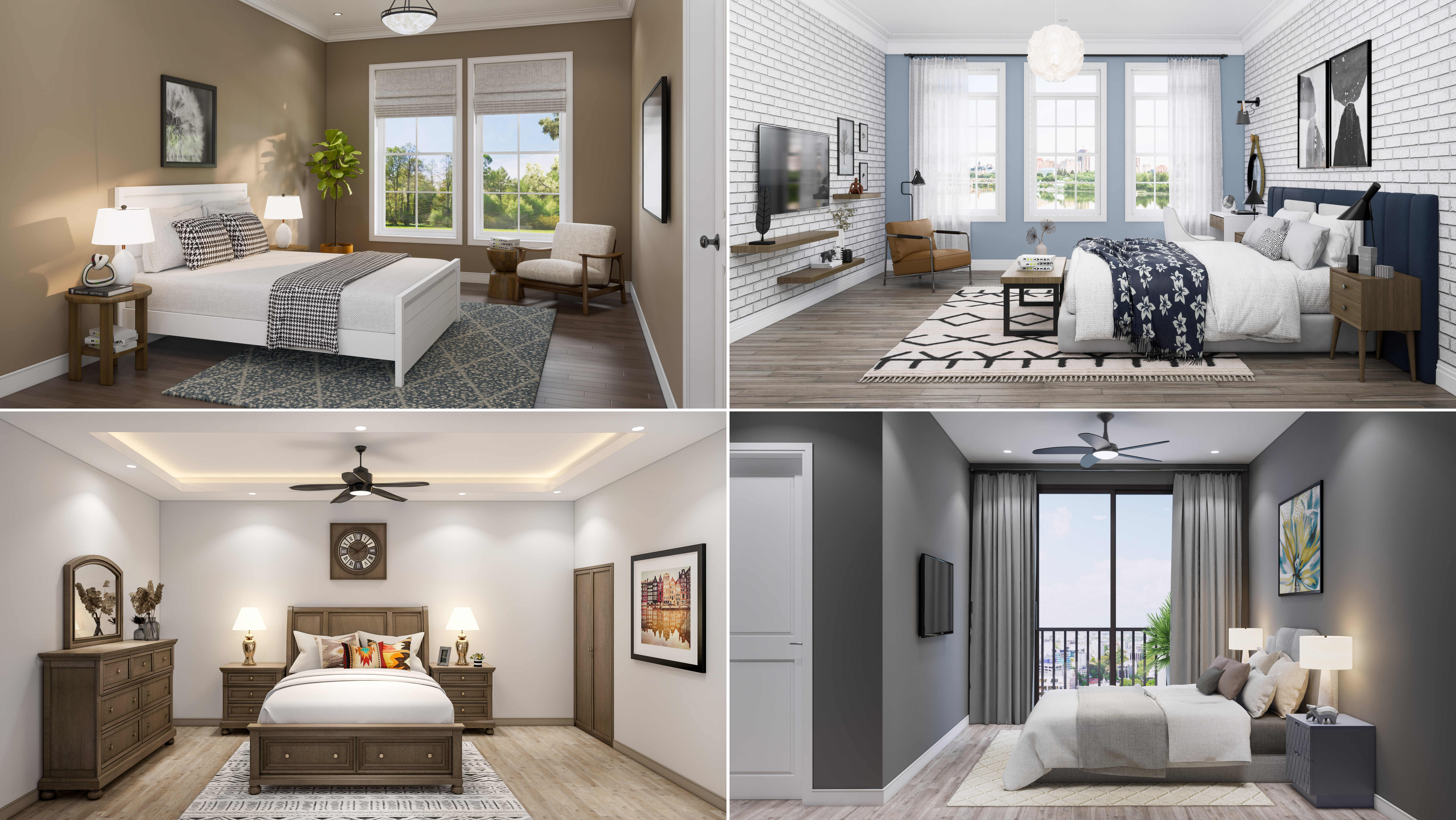 Interior, exterior design with realistic 3d rendering