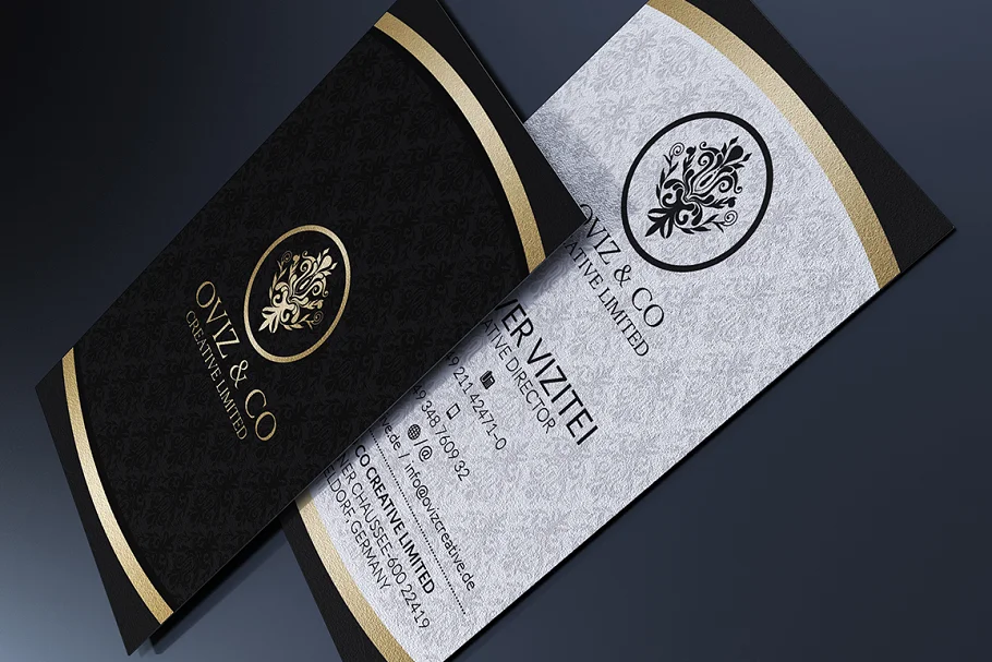 I will create luxury golden business card design within 12 hours