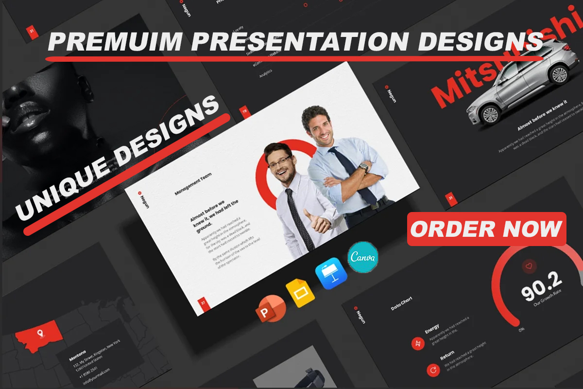 I will design professional pro presentation in powerpoint, canva