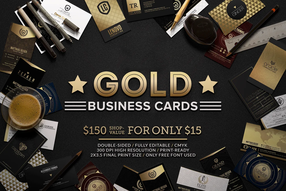 I will create luxury golden business card design with...