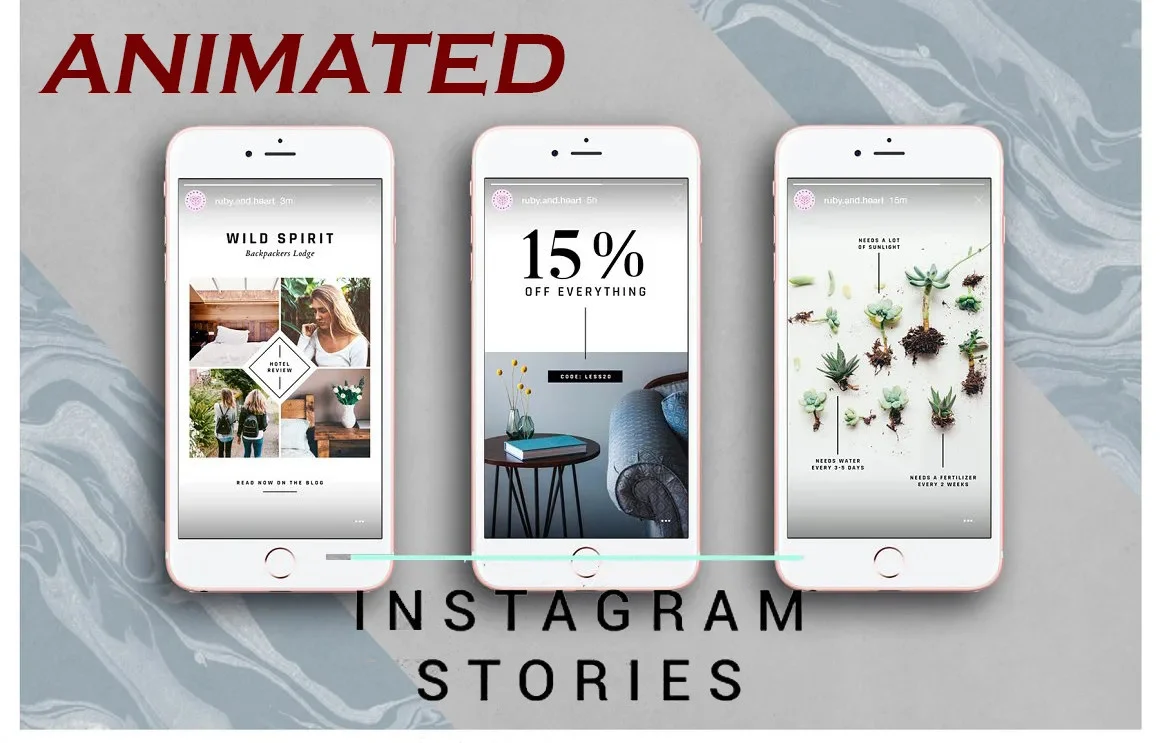 I will design outstanding animated instagram stories for your brand