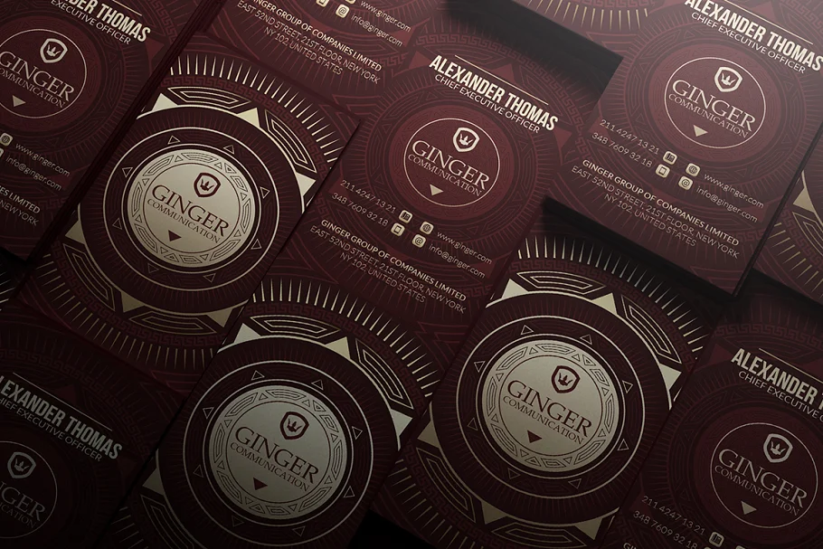 I will create luxury golden business card design within 12 hours