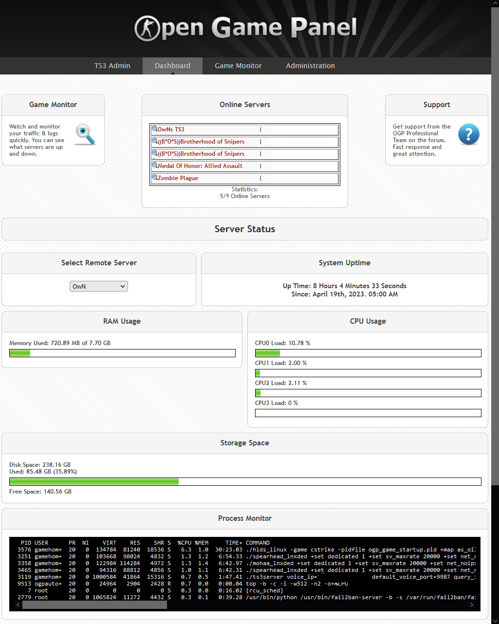 I will install Open Game Panel for $5 - SEOClerks