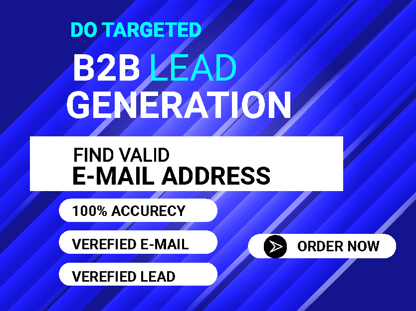 I will do targeted B2B Lead generation and find valid E-mail address .