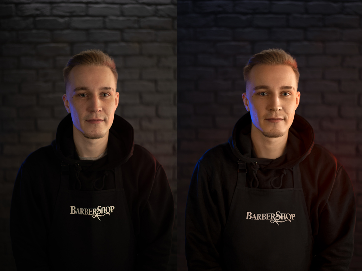 Portrait photo retouching for social networks and etc