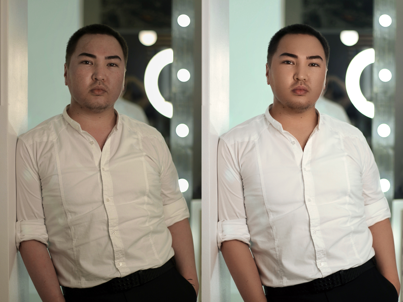 Portrait photo retouching for social networks and etc