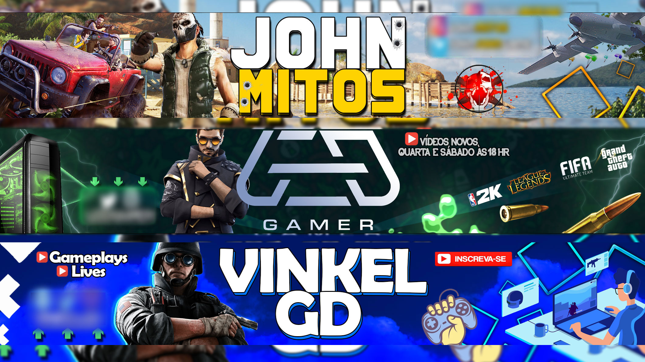 Arts pack Banner,Logo,Introduction,end of video,button cheered up.