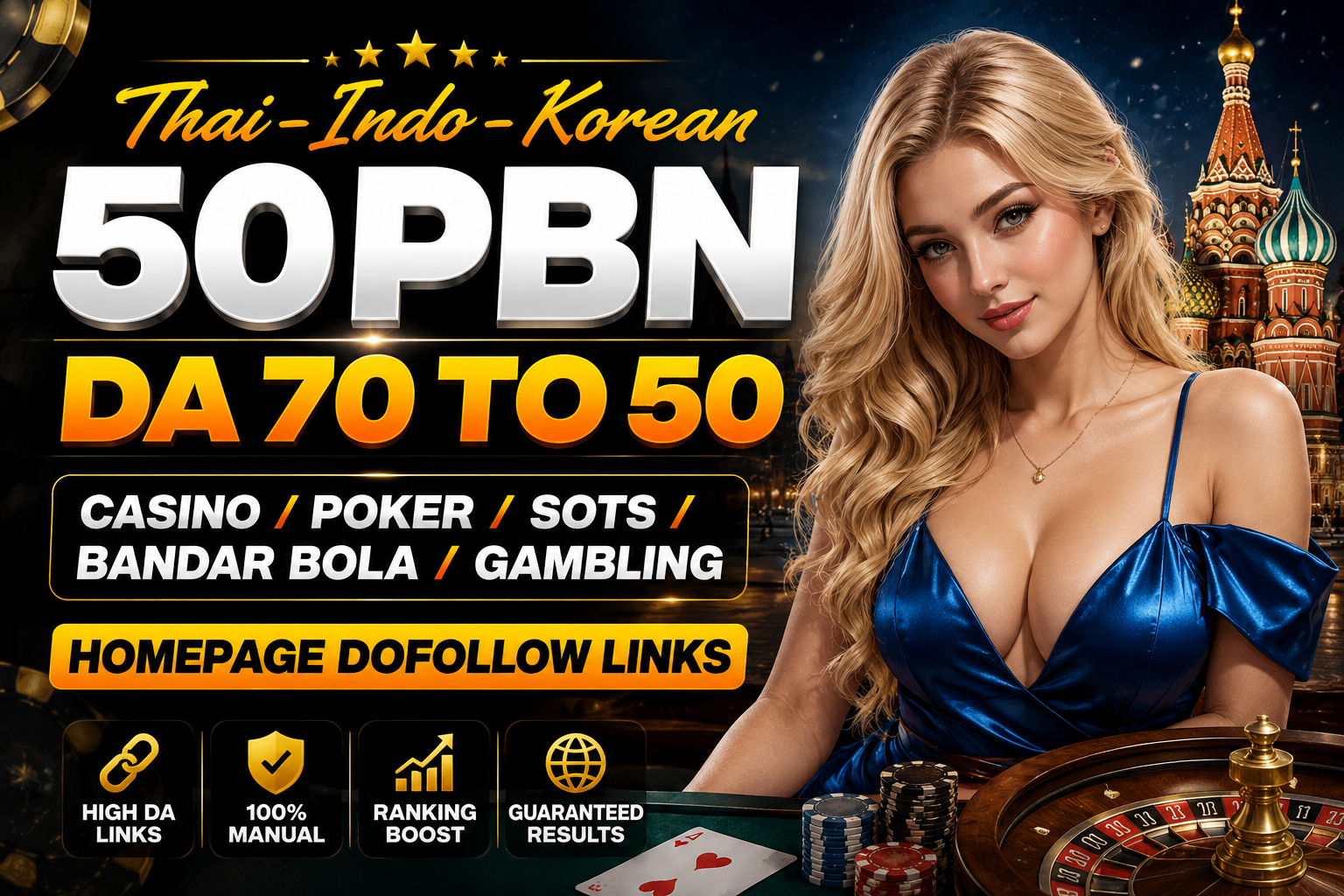 GET AMAZING 50 PBN BACKLINKS DA 70 to 50 CASINO POKER...