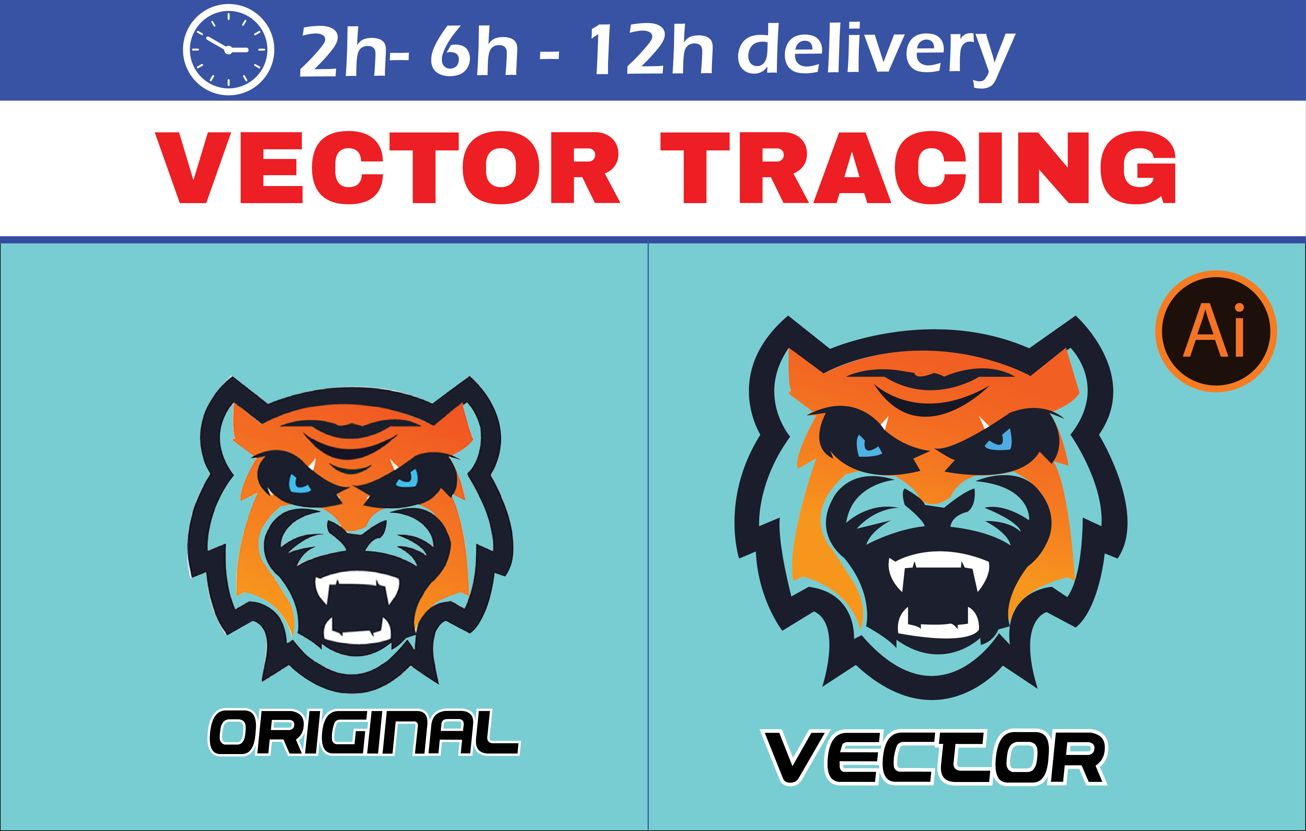  I will do manual vector tracing, image to vector, logos for vector tracing