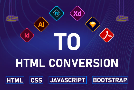 I will convert xd, psd, sketch, or figma to html responsive bootstrap 5