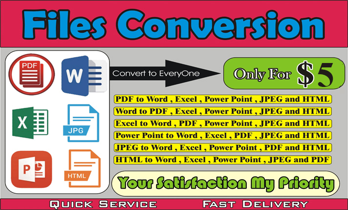 I will do convert scan pdf to word, pdf to excel, image to word and typing work