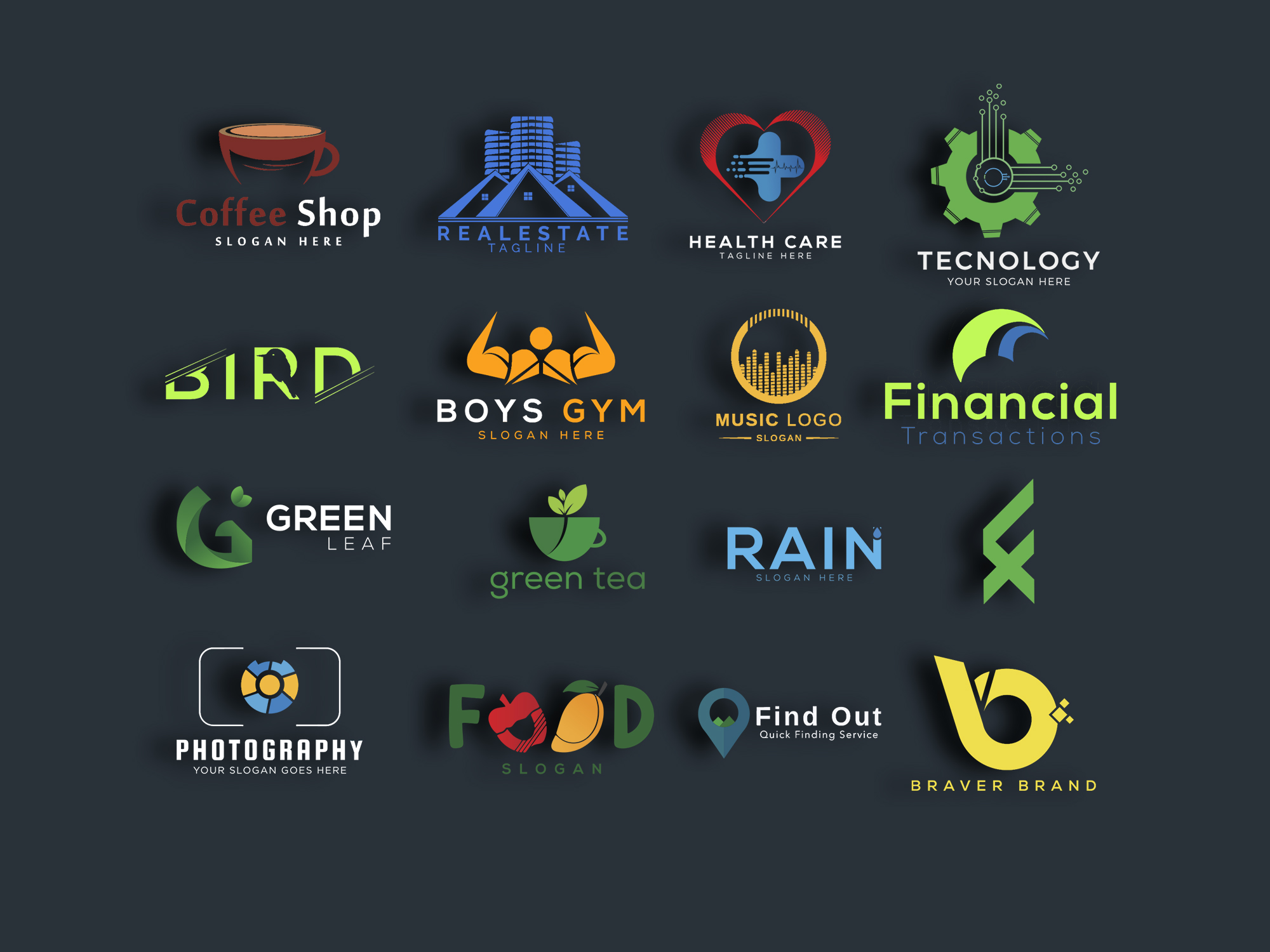 I will design 2 memorable modern minimalist business logo design