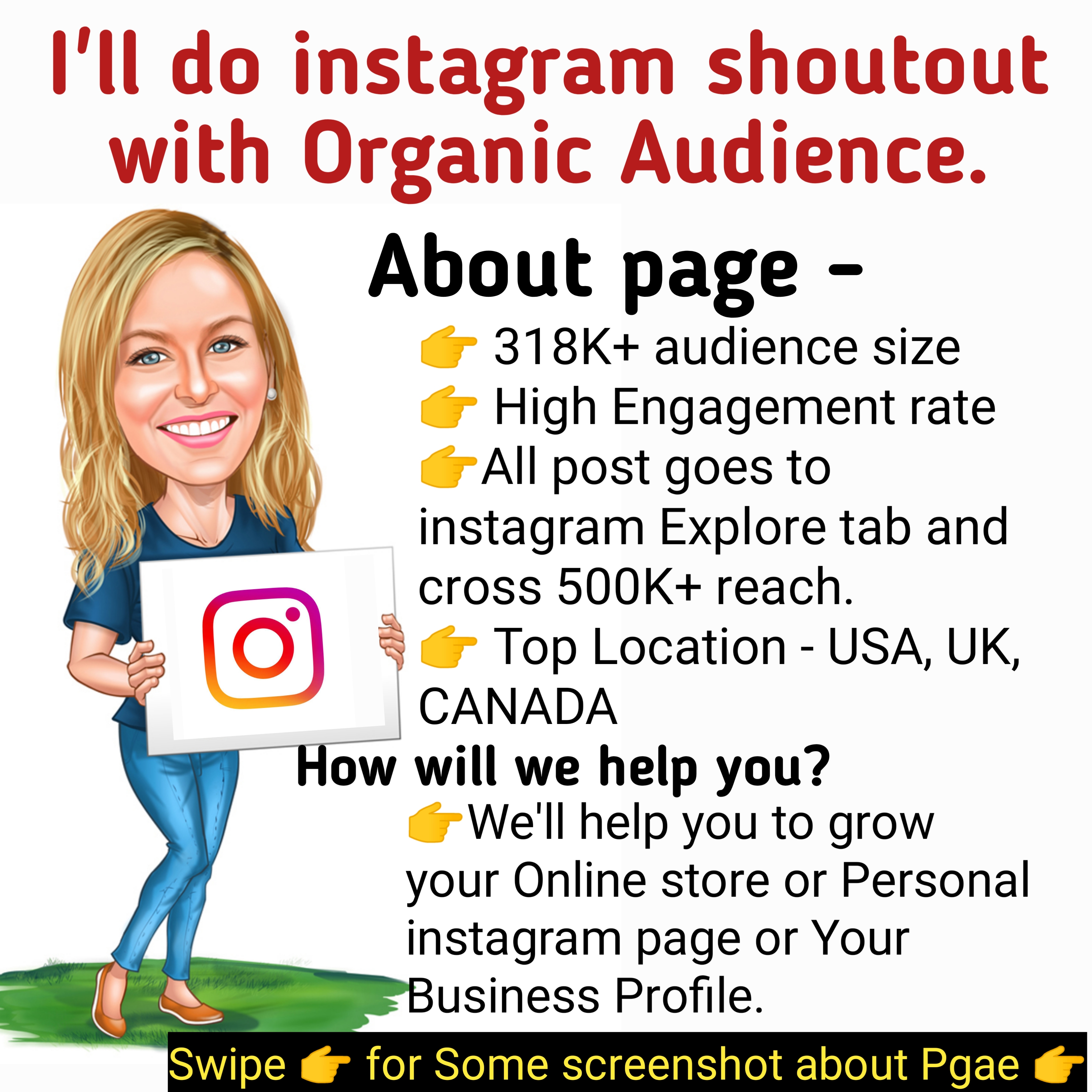 I will do an Instagram shoutout on my 365k hyperactive page