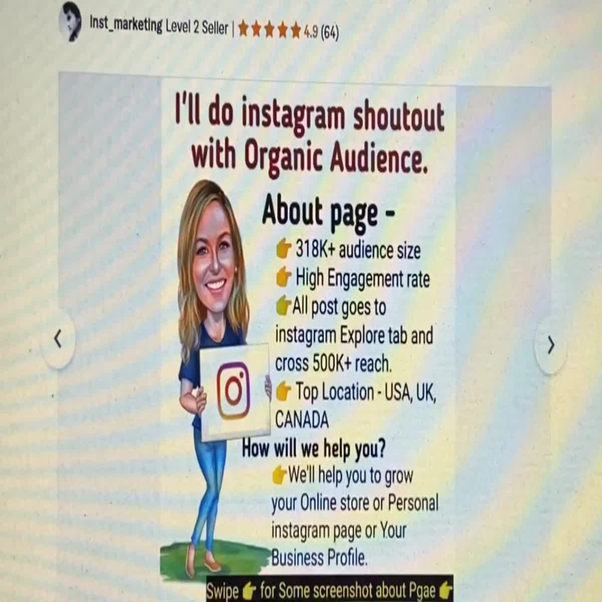 I will do an Instagram shoutout on my 365k hyperactive page