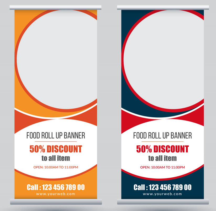 For $20, I'll develop three Roll Up Banner design for you in just 24 hours.