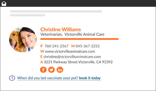 I will make clickable email signature or HTML email signature for gmail, outlook, mac