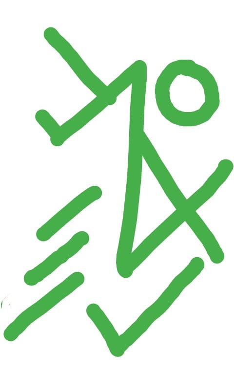 Original Hand Drawn Glyphs Digital Art High Resolution 