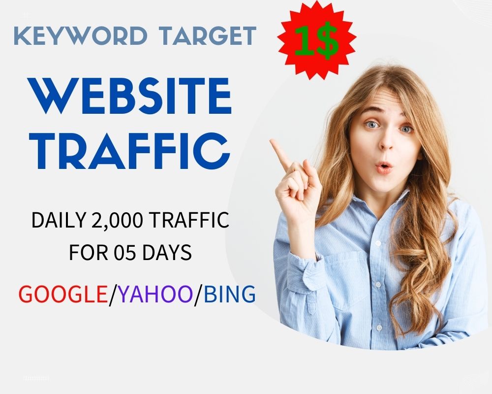 Organic 10000 Keyword Target Website Traffic for 05 days 
