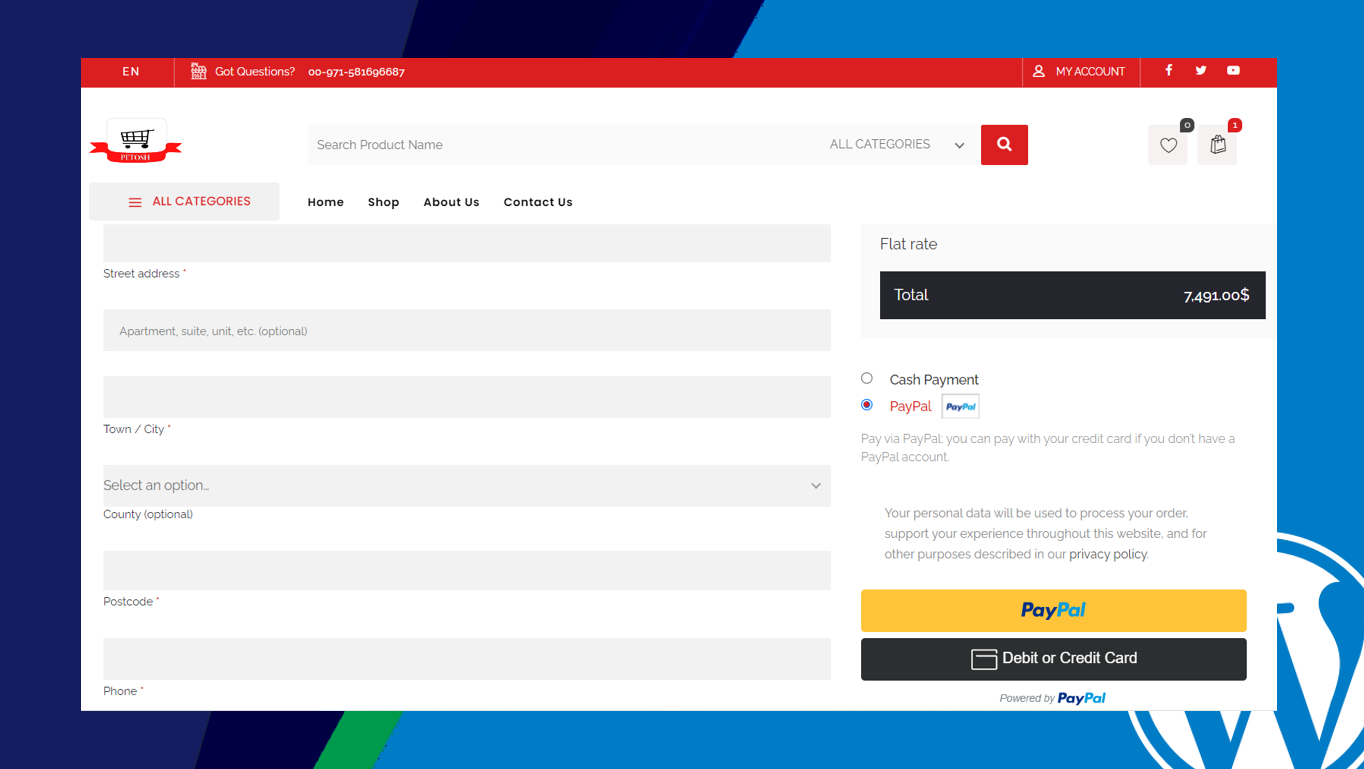 Get Paypal / Razarpay Gateway Attached on your wordpress Website 