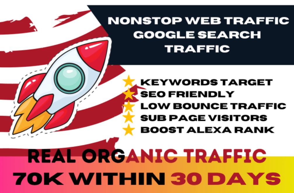 70k High Quality Keyword Targeted Web Traffic worldwide or Targeted any country