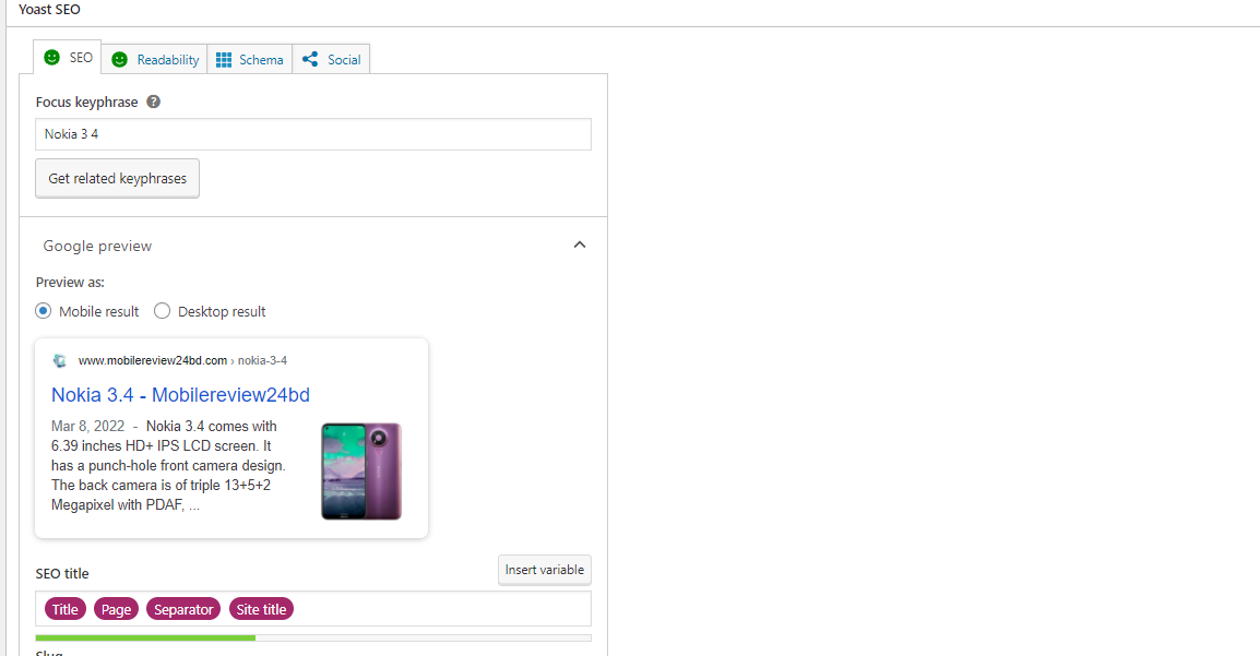On page SEO off page and technical optimization of wordpress site