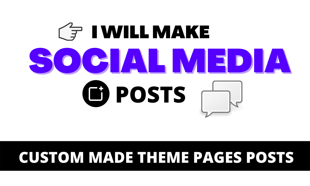 I will make social media post for theme pages