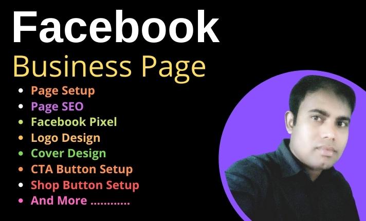 I will create or fix a SEO optimized FB business page,pixel, cover design etc.