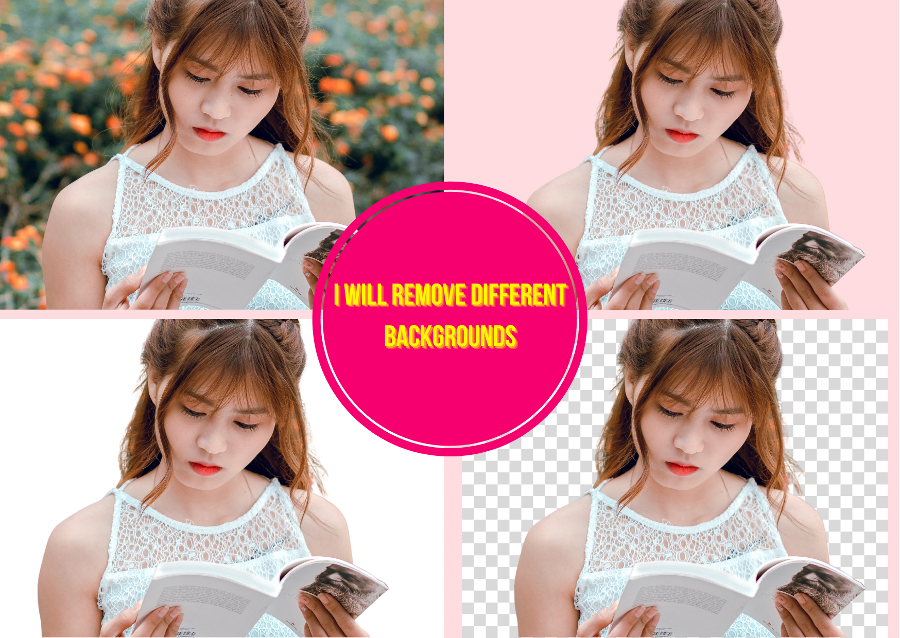 I will remove any background you want from 60 images in one day