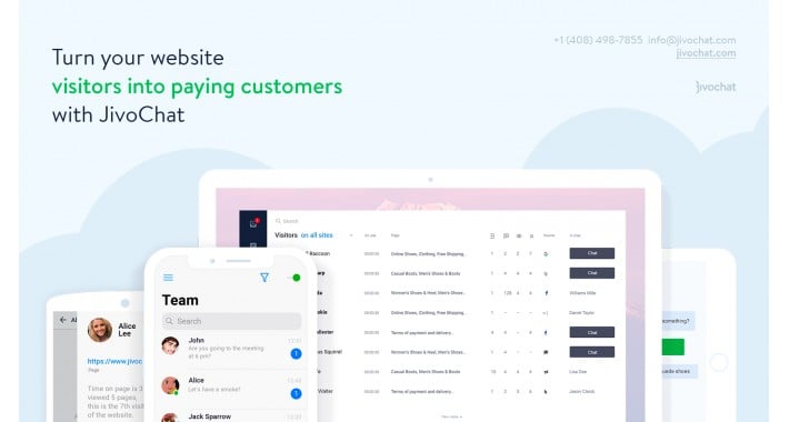 Install jivolive chat to your website