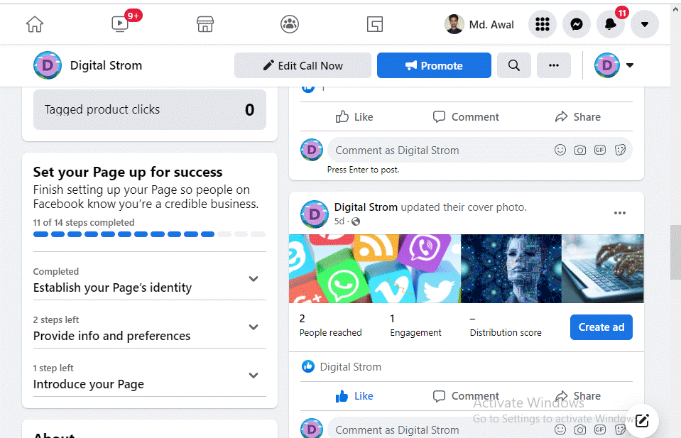 I will create and setup fakebook, Instagram, linked business page and fb shop, fb pixel 