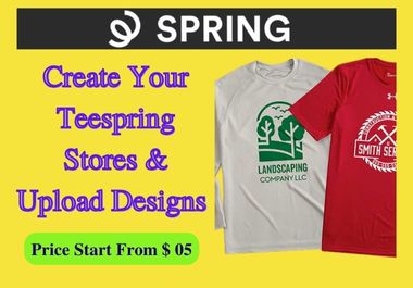 I will set up teespring store & upload designs