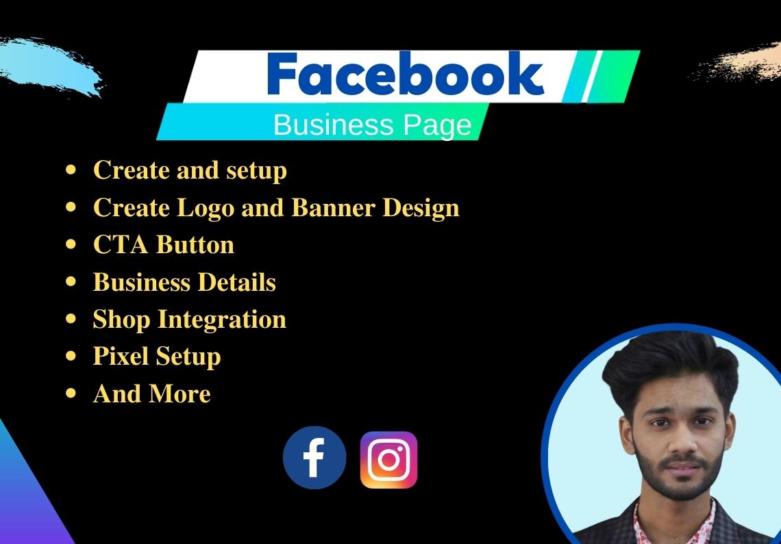  I will create professional facebook business page and fb shop